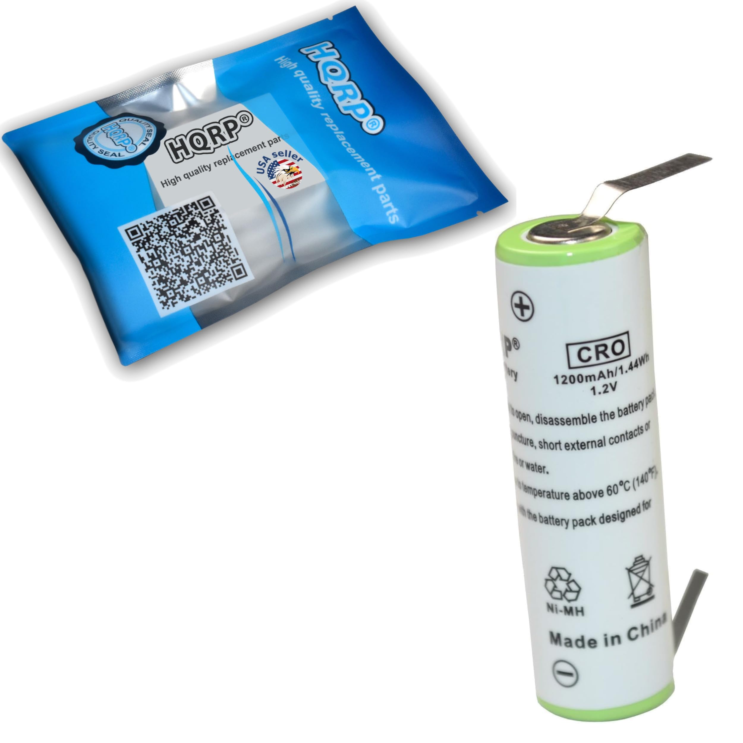 HQRP Battery Works with Philips Norelco T3000 T6000 T7000 T7500 T800 T860 G380 Razor/Shaver 10336 4822-138-10336 49x14mm Plus Screwdriver