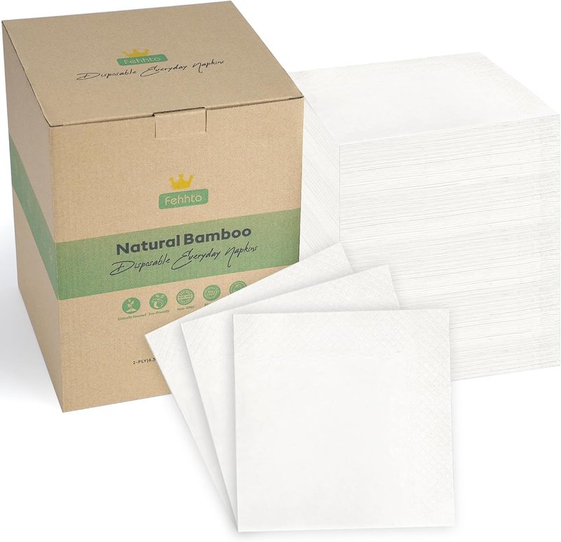 Eco-Friendly Disposable Napkins by [Brand Name] - 300 Pack 13"x13" 2-Ply Soft & Absorbent Dinner Napkins | Perfect for Kitchen & Parties