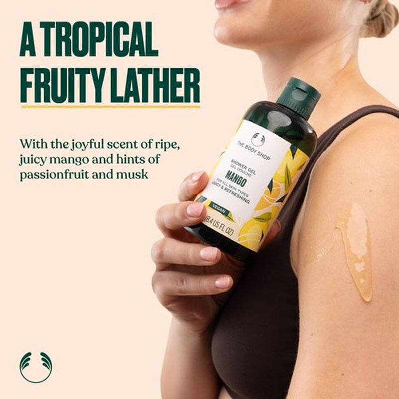 The Body Shop Mango Essentials Gift Set (Shower Gel 250ml + Body Yogurt 200ml + Hand Balm 30ml), Fruity Festive Trio with Mango Seed Oil, Nourishing & Hydrating Body Care, Vegan