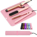 Arsmonjeal Oversize Silicone Heat Resistant Mat for Curling Irons, Hair Straighteners, Flat Irons and Hot Hair Styling Tools, Portable Wrap Pad Cover for Vanity, Travel, Salon(14.2" x 11.0")