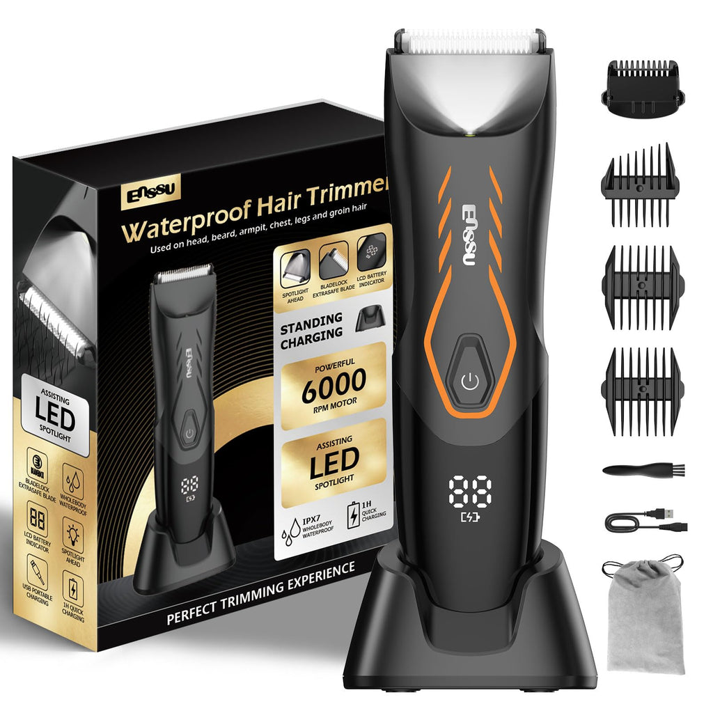 Manscape Body Hair Trimmer for Men w/Light Pubic Hair Trimmer Safe Blade