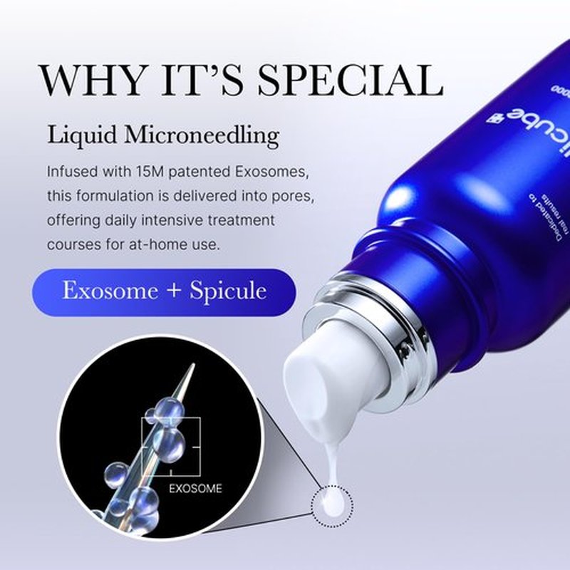 medicube Exosome Shot Zero 2,000 PPM Spicule Facial Serum | Liquid Skin Booster Serum | Exosome, AHA+BHA+PHA | Pore Care, Dead Skin Cells, Skin Texture | Korean Skincare, 1.01 fl.oz