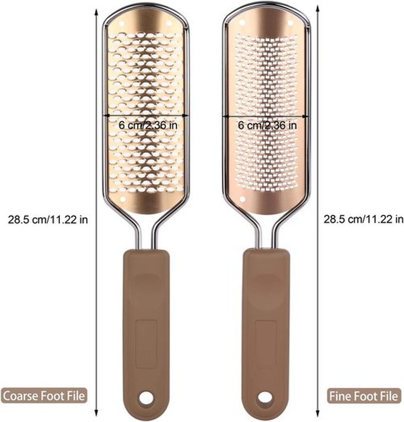 Skiennix Foot File & Rasp Callus Remover - Stainless Steel Coarse & Fine Scraper for Smooth Feet