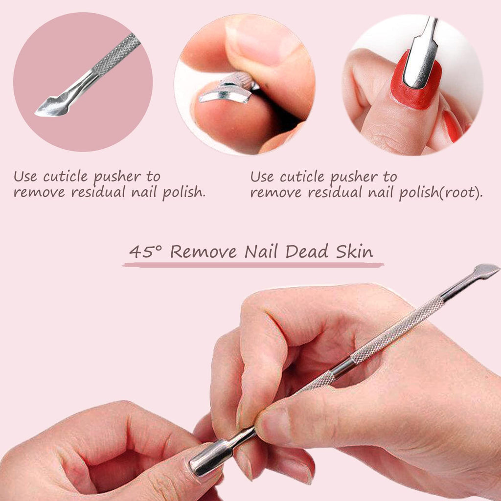 Mini Nail Cuticle Trimmer Kit Cuticle Nipper Cutter Nail Polish Pusher Cuticle Peeler Scraper Perfect for Hang nails - for Fingernails and Toenails(3 Packs)