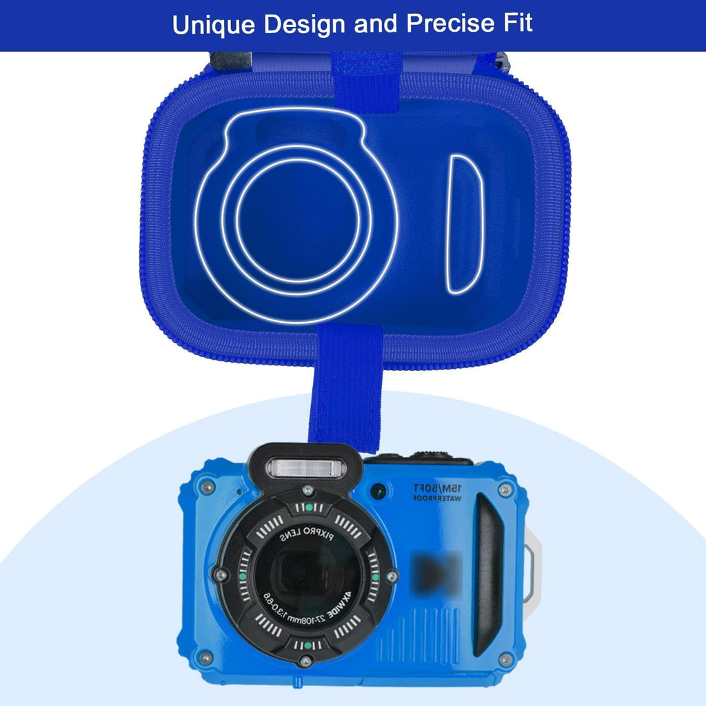 GWCASE Hard Travel Case Compatible with PIXPRO WPZ2 Rugged Water-tight Digital Camera and Accessories, Storage Organizer for SD Memory Card/Replacement Battery -(Box Only)