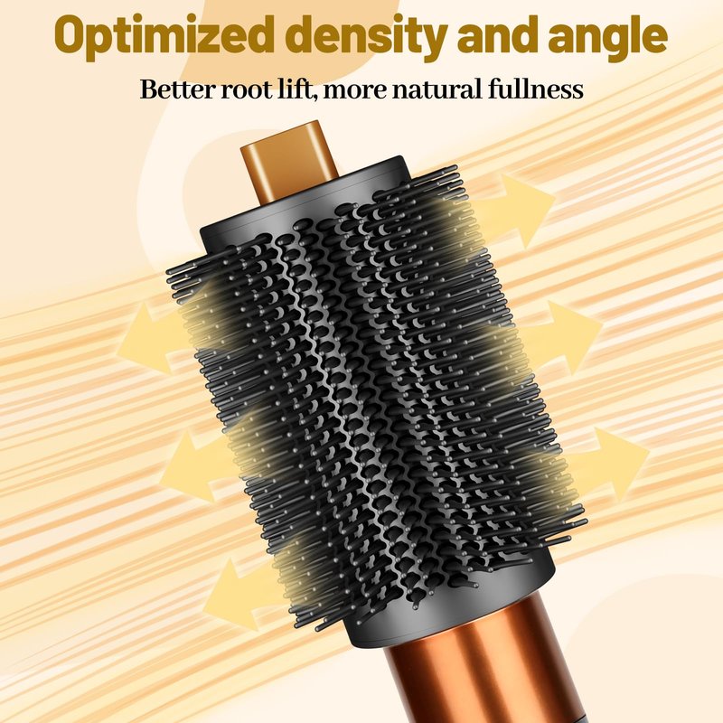 ZEPHBLOW Upgraded Large Round Volumizing Brush for Dyson Airwrap Attachments, 3-Inch Large Barrel Round Brush Attachment Compatible with Airwrap HS01/05/08, Flexible Bristles for Volume Smooth Curling