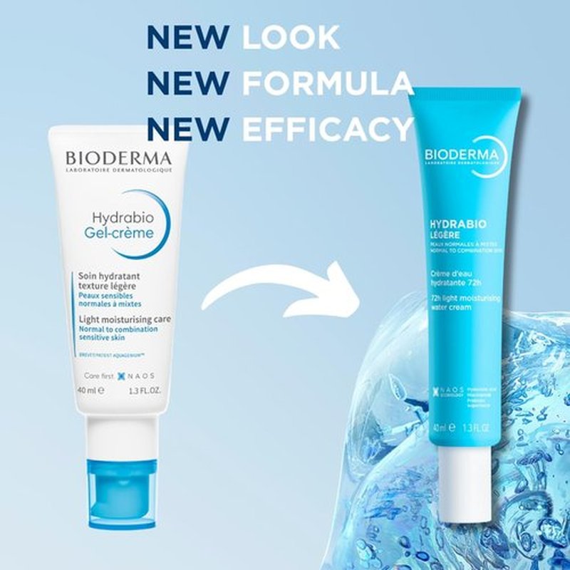 Bioderma Hydrabio Face Cream - Lightweight Gel Moisturizer for Radiance | 1.33 Fl Oz for Sensitive Skin