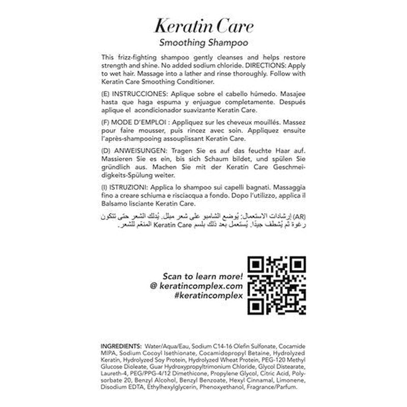 Keratin Complex - Smoothing Shampoo for Frizz Control - 33.8 fl oz | Nourishing Keratin Formula