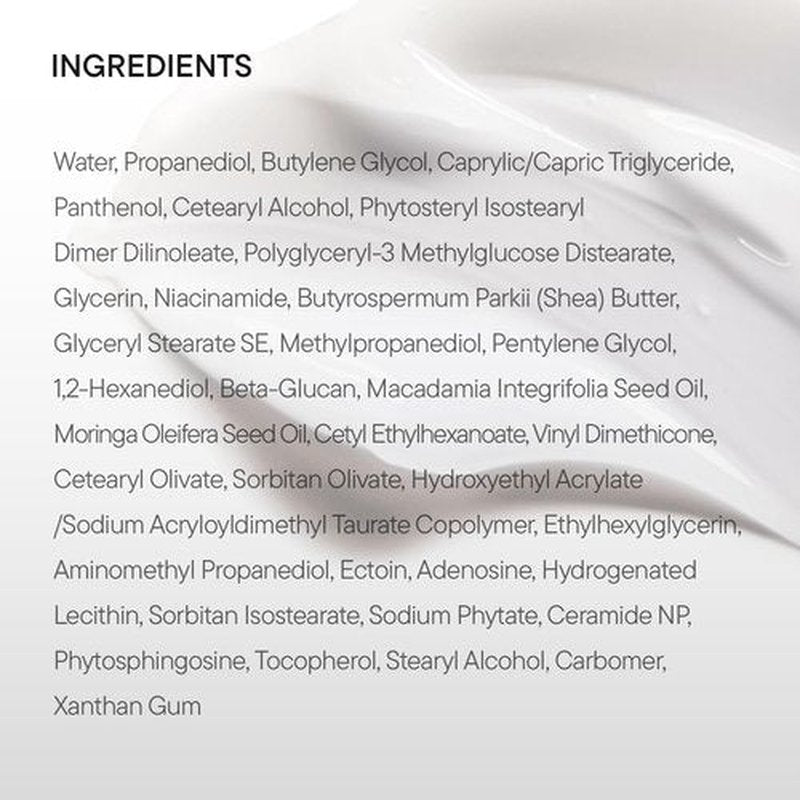 IUNIK Beta-Glucan Non-Sticky Deep Moisture Hydration 3x Barrier Cream Day&Night Moisturizer Quick Absorption Barrier Strengthening for Sensitive Dry Skin with Shea Butter Panthenol Korean Skincare