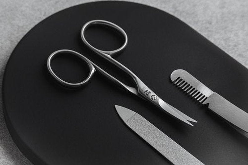 Premium European Nail and Cuticle Scissors by NN Knives - Trusted Family Business Since 1971 (Baby - Left Handed, Stainless Steel)