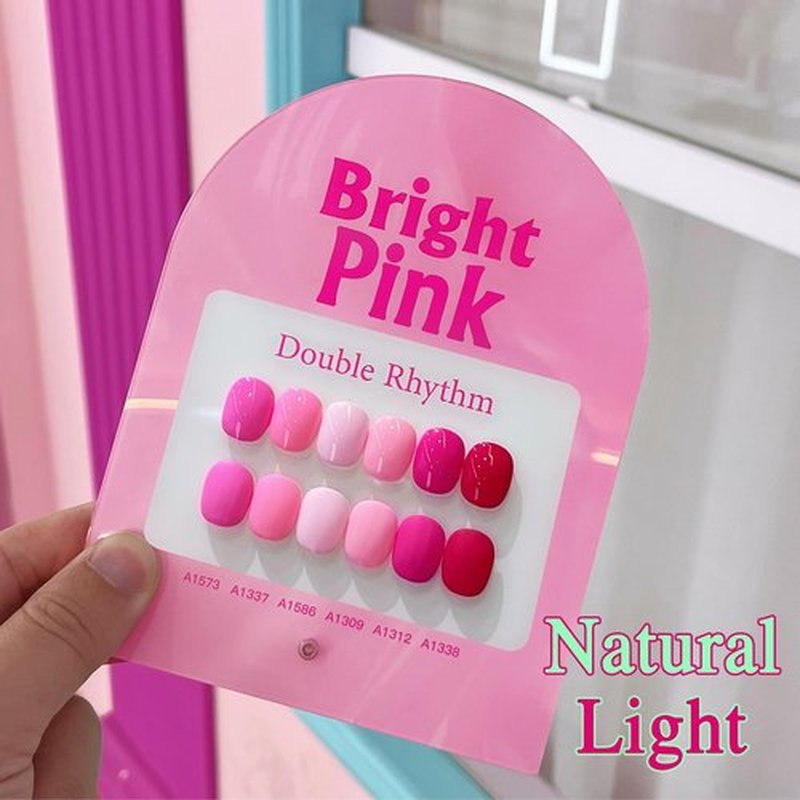 Double Rhythm Gel Polish Set - 6 Pcs 15 ML Soak Off Kit for Nail Art | Bright Neon Light Pink & Purple