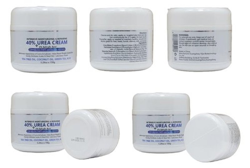 Advanced Urea Foot Cream 40% plus 2% Salicylic Acid for Cracked Heels and Dry Skin, 150gms/5.3oz with Tea Tree, Coconut Oil and Aloe Vera Extract for Deep Moisturizing Callus Removal