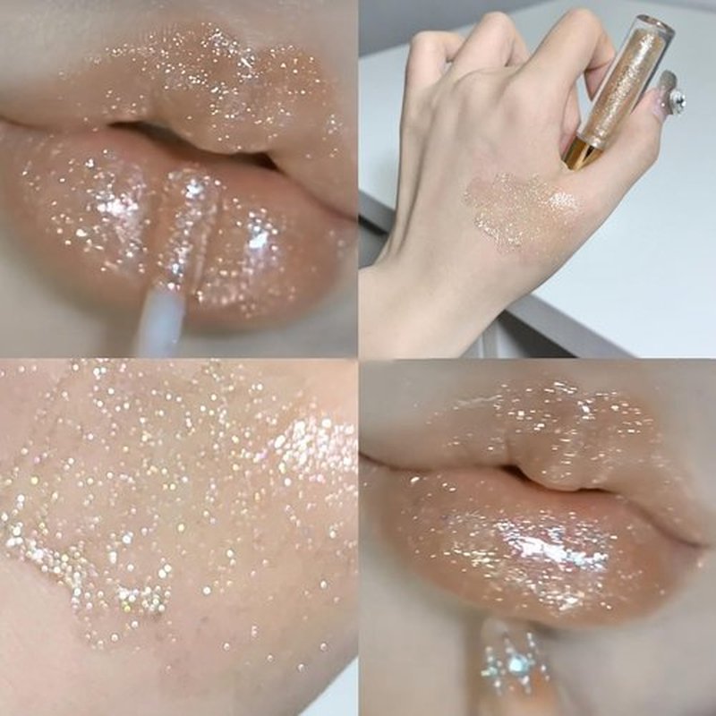 Petansy Shimmery Glitter Lip Gloss Set - 5 Hydrating Colors for Nourished, Plump Lips