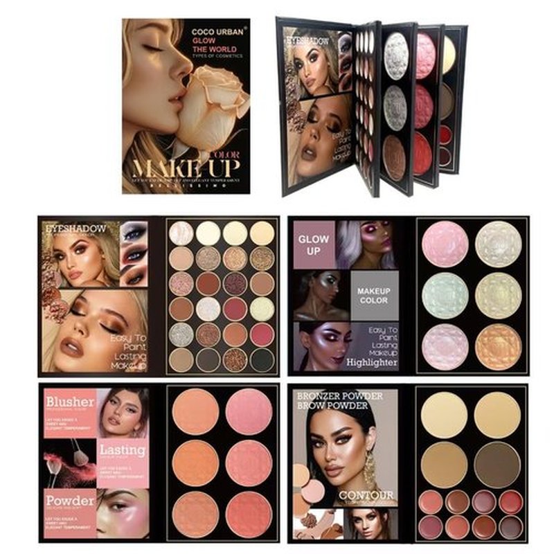 Beteligir All In One Makeup Gift Kit - Ultimate Color Combination for Women Full Kit 48 Eyeshadow, 12 Lip Gloss, 6 Blusher, 6 Concealer, 6 Highlighter, 78 Colors Makeup Palette Cosmetics Kit (A)