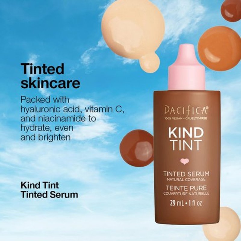 Pacifica Tinted Moisturizer - Lightweight Hydrating Foundation with Vegan Collagen & Hyaluronic Acid | 1 fl oz (Shade 02)