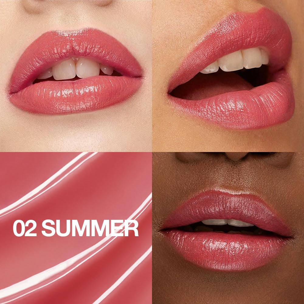 HHLTOH 1Pcs Tinted Lip Balm Moisturizing Lipstick – Watermelon Peach Pink Sheer Hydrating Lip Color for Dry Lips – Nourishing Lip Balm for All Women with a Subtle Natural Scent (S02 Summer)