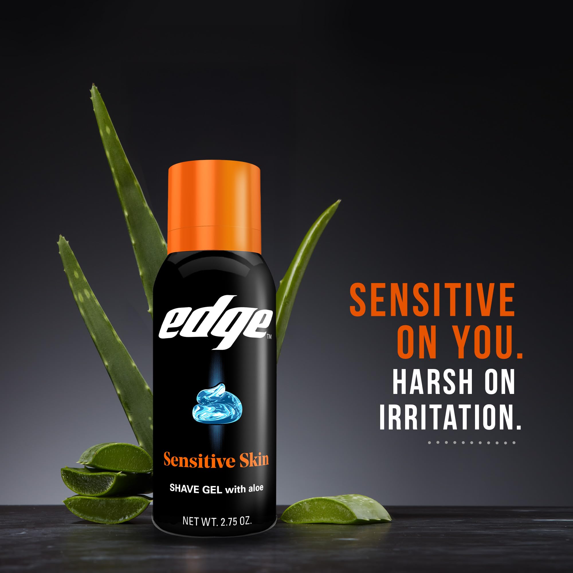 Edge Shaving Gel for Men,Sensitive Skin with Aloe,- Shave Gel For Men That Moisturizes,Protects and Soothes To Help Reduce Skin Irritation,(Pack of 24)