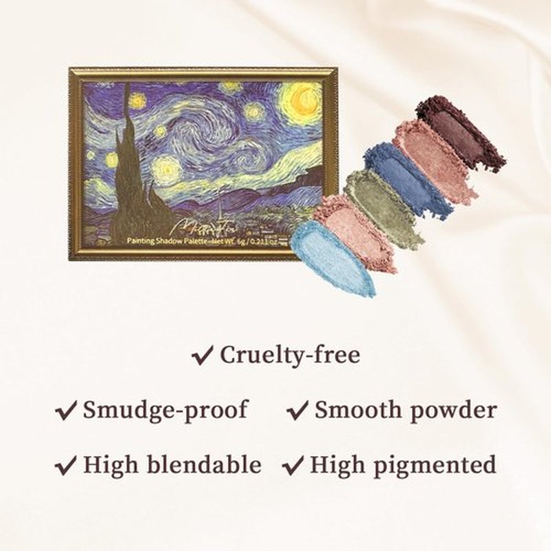MilleFée Eyeshadow Palette 08 The Starry Night - Warm Deep, Cruelty-Free, Smudge-Proof, High Pigment