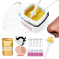 LaWink Nose Wax Kit Men,Portable Ear Nose Hair Waxing Kit, with 100g Wax, Mini Waxing Warmer Travel Waxing Warmer for Hair Removal, Silicone Pots, Usb Rapid Heating, Painless
