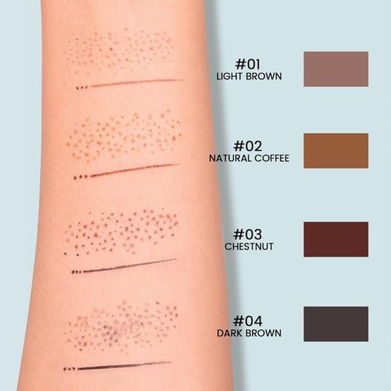 Skiennix 2-in-1 Microblading Freckle Pen & Stamp - Waterproof, 15° Tip for Natural Makeup, Lasts 24 Hours