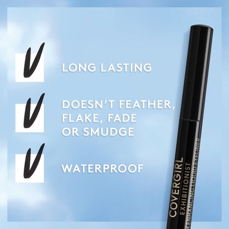 COVERGIRL Exhibitionist Lash Enhancing Liquid Eyeliner, Matte Black