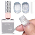 GELLAKTIK 5-in-1 Cat Eye Gel Polish 15ml No Base/Top Coat Needed All-in-One Formula, Beginner-Friendly Magnetic Nail Polish with Magnet Stick, Fast Curing for Home DIY Manicure (Silver)