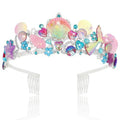 CIEHER Mermaid Crown for Women Pink Shell Tiara Mermaid Princess Tiara for Mermaid Costume Mermaid Birthday Decorations
