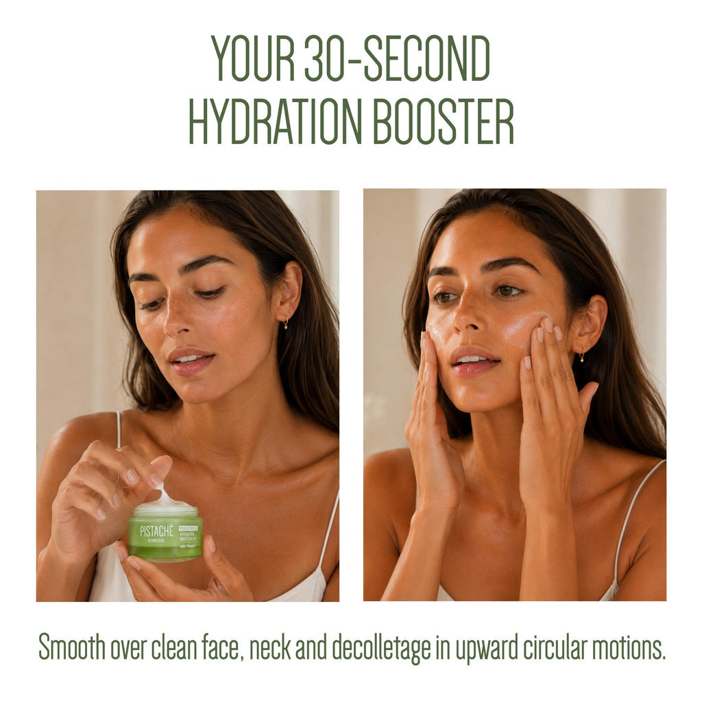 Pistaché Skincare Pistachio Oil Face Moisturizer | Hydrating & Nourishing Cream with Vitamin E & Antioxidants for Face, Neck & Chest, 1.7 oz