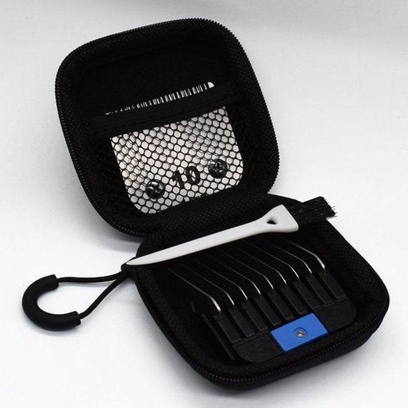 Professional A5-Style Animal Clipper Stainless Steel Color-Coded Snap-on Attachment Guard Guide Comb, 1/8"-1" Compatible with Wahl KM Series Oster A5 Andis Detachable Blade Pet Dog Groomers (#3-3/8")