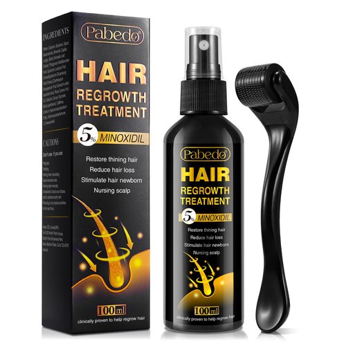 5% Minoxidil Hair Growth, Minoxidil Spray For Beard Growth Serum, Hair Growth oil Spray, Treating Hair Loss For Thicker Longer Fuller Healthier Hair, 3.38 Oz