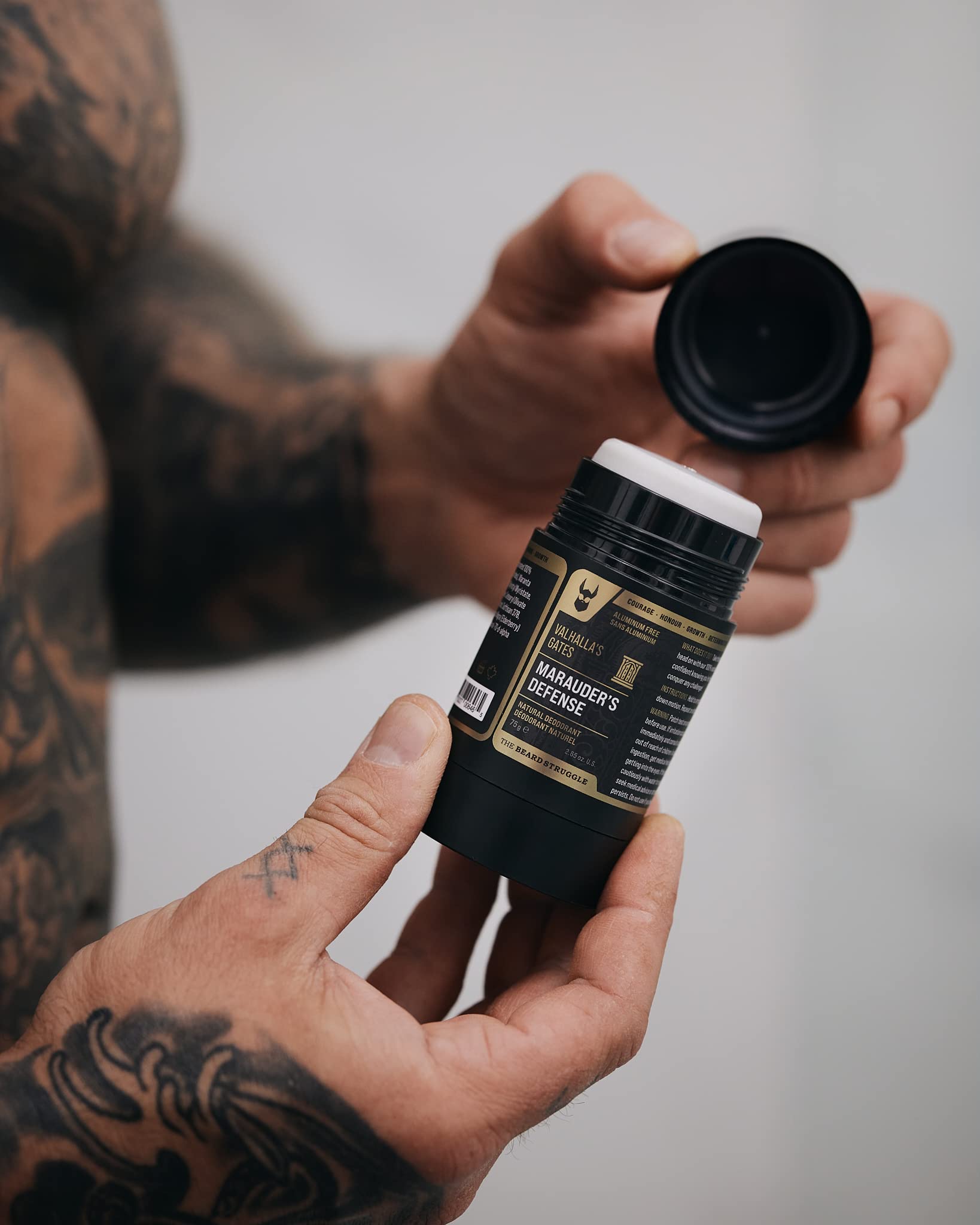 The Beard Struggle Marauder's Defense - Natural Charcoal Infused Deodorant Men, Aluminum Free - Platinum Collection, Surtr's Fury - 2.65 oz