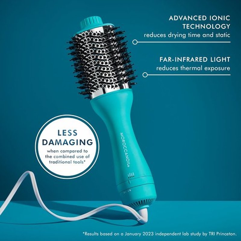 Moroccanoil 4-in-1 Blow-Dryer Brush - Effortless Styling Tool for Smooth, Shiny Hair