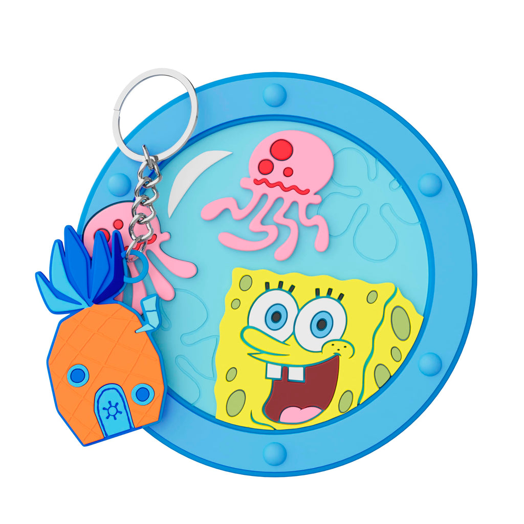 wet n wild Spongebob Collection Mirror & Keychain Set, Fun & Functional Unbreakable Acrylic Design - Always Looking Up