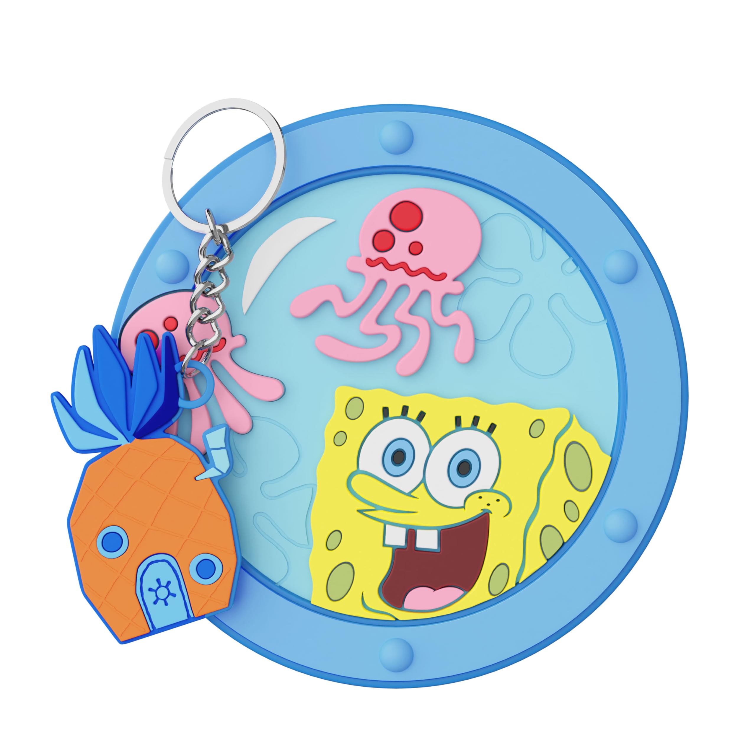 wet n wild Spongebob Collection Mirror & Keychain Set, Fun & Functional Unbreakable Acrylic Design - Always Looking Up