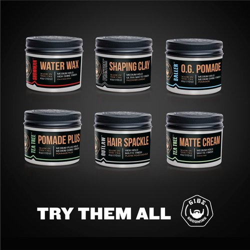 GIBS Tea Tree Pomade - Medium-Plus Hold & Shine | Clean Ingredients, Made in USA, 4 oz