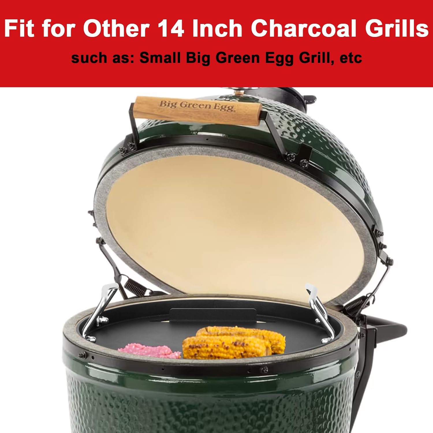Weber Full Size Griddle Inserts - Flat Top Replacement for 14" Charcoal Grills & Smokers
