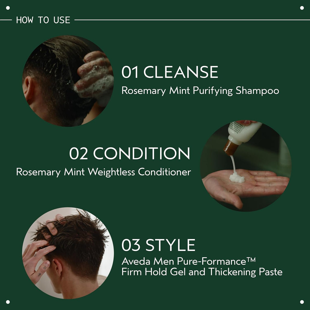 Aveda Rosemary Mint Shampoo & Conditioner Duo - Clarifying Formula for Normal to Oily Hair | 97% Naturally Derived | 1 Liter