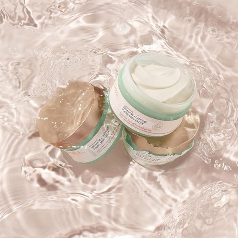 Biossance Squalane + Caffeine Toning Body Cream - Firming Moisturizer for All Skin Types | Vegan & Fragrance-Free