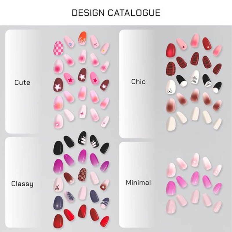 Kijibae Semi Cured Gel Polish Strips | 24pc UV LED Required Wraps | Gift Peel and Stick Nails | Coquette DIY Home Manicure | Press On Alternative (Cough Syrup)