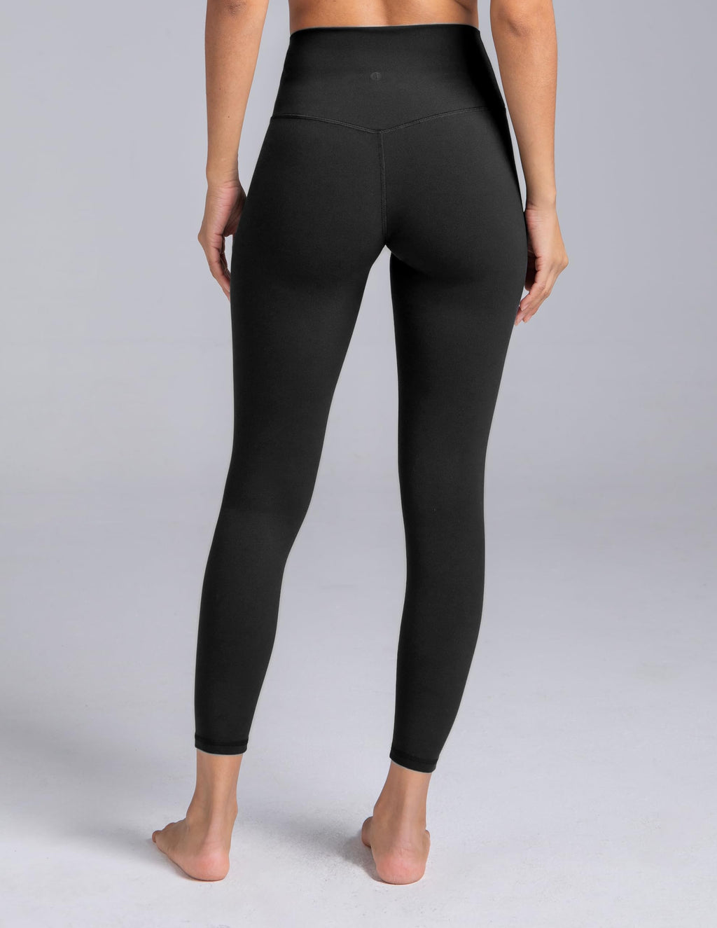 Colorfulkoala Dreamlux No Front Seam Leggings for Women 25" Inseam, High Waisted Buttery Soft 7/8 Yoga Pants (S, Black)