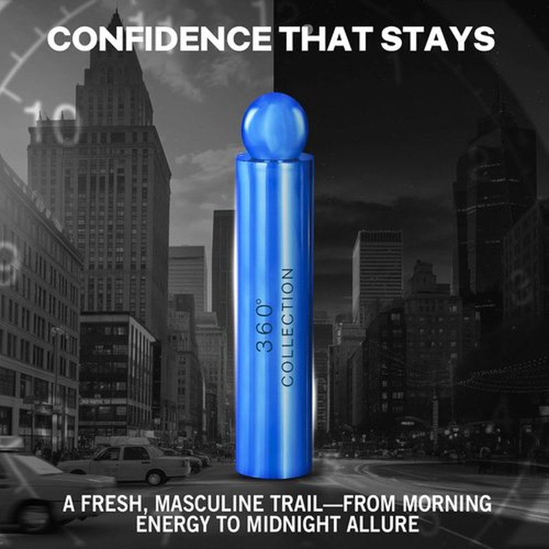 Perry Ellis 360° Collection Magnetic Blue Eau De Toilette Spray for Men - Long Lasting Cologne with Juniper, Musk & Oak Wood - 1.7 fl oz (50 mL)