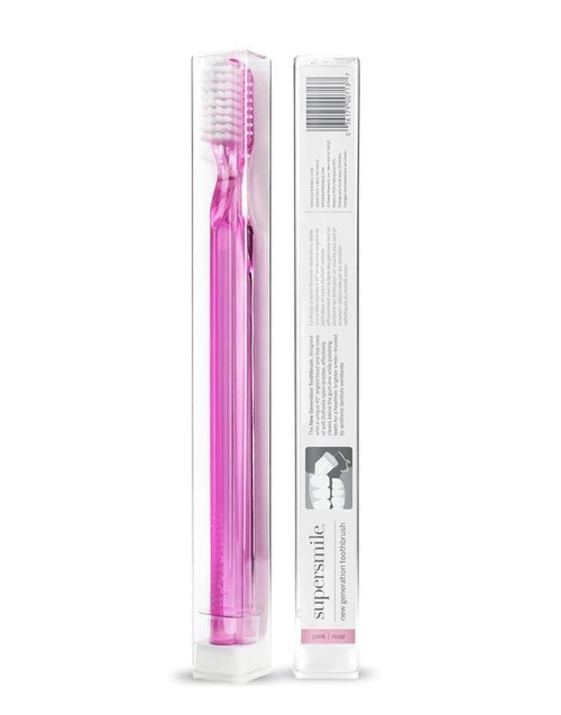 Supersmile New Generation Toothbrush - Ergonomic Design with Patented 45° Soft Nylon Bristles for Effective Whitening