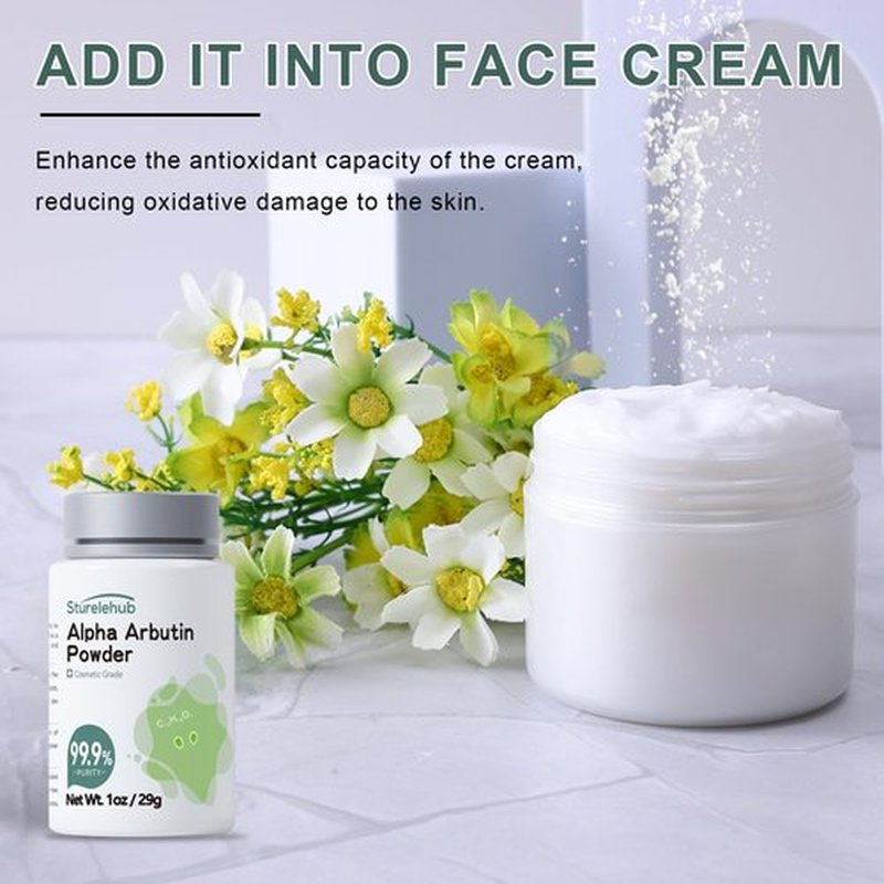 Alpha Arbutin Powder, 1OZ 99.9% Purity, Cosmetic Grade, Alpha Arbutin Powder for Homemade Cosmetics