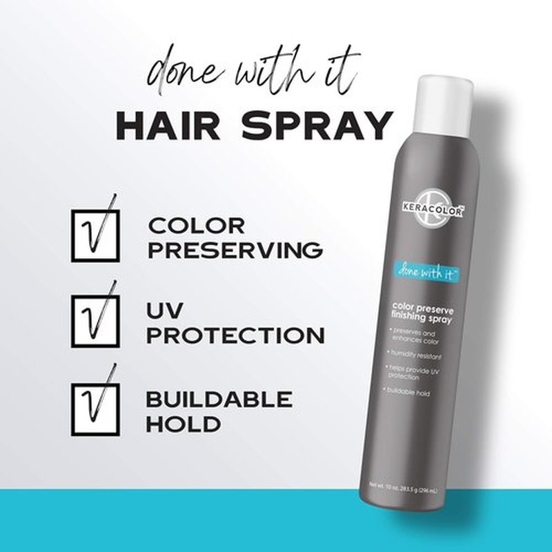 Keracolor Color Preserving Hair Spray - Keratin Infused UV Protection & Buildable Hold | 10 Fl Oz