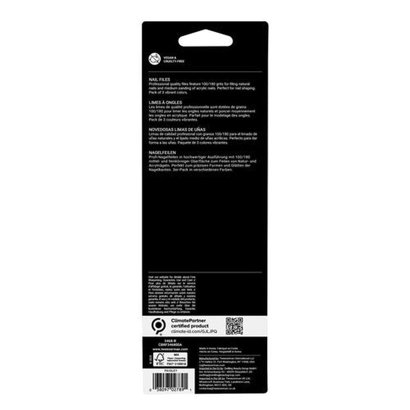 Tweezerman Paisley Nail Files, (Pack of 3)
