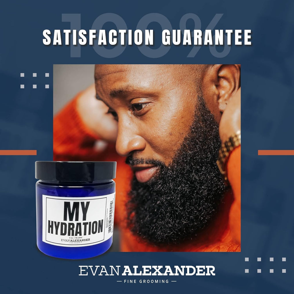 Evan Alexander Fine Grooming MY Hydration Beard Leave-In Conditioner for Men - 4 oz, Hydrates, Softens, Eliminates Dryness, Tames Frizz, Promotes Healthy Beard Growth
