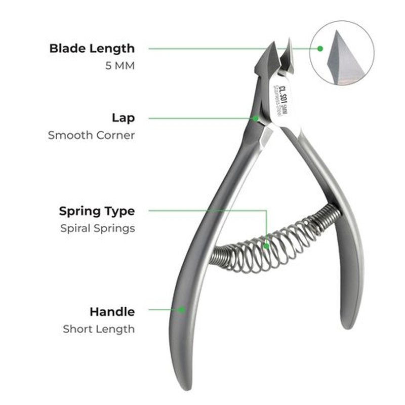 NGHIA Professional Cuticle Nipper CL-S01 | Stainless Steel| Salon Quality & Surgical Grade | Precision Cuticle Trimmer