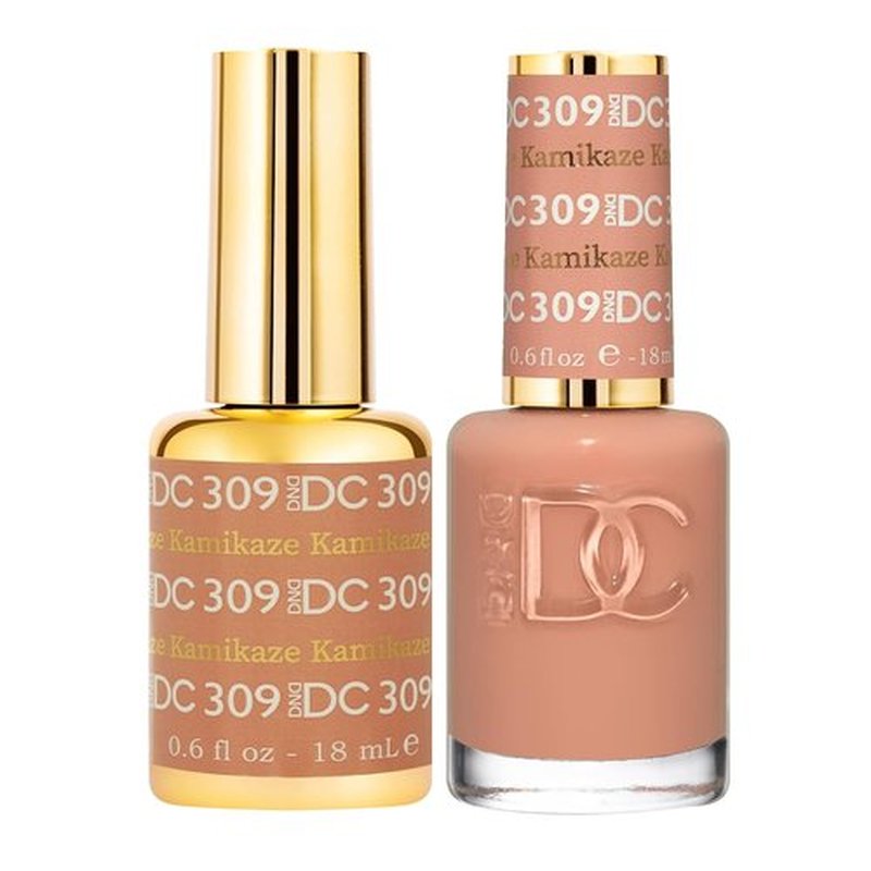 DND Gel Polish Set - Brown Collection | UV/LED Gel & Air Dry Nail Lacquer Duo, 0.5 Fl Oz Each