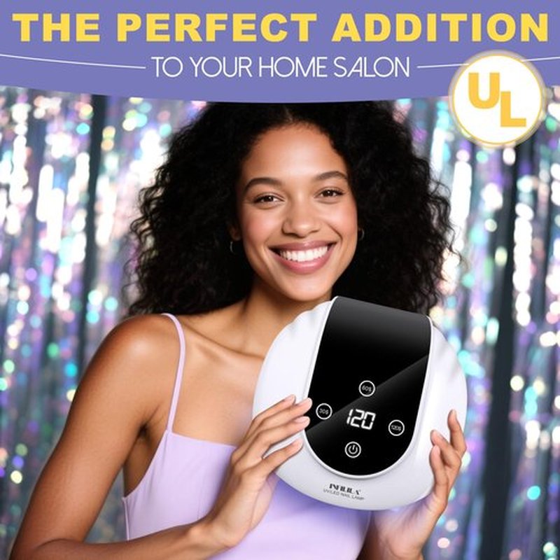 NXJ INFILILA 268W Gel Nail UV Light, Faster UV Light for Gel Nails, Professional Flash Cure Nail Dryer with 66Pcs Lamp Beads for Hands & Feet, Professional Quick Dry for Salon & Home