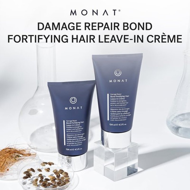 MONAT Damage Repair Bond-Fortifying Hair Crème – Leave-in Crème Conditioner Refreshing Neroli and Orange Flower Fragrance – Enhances Shine and Texture – No Frizz in Humid Conditions